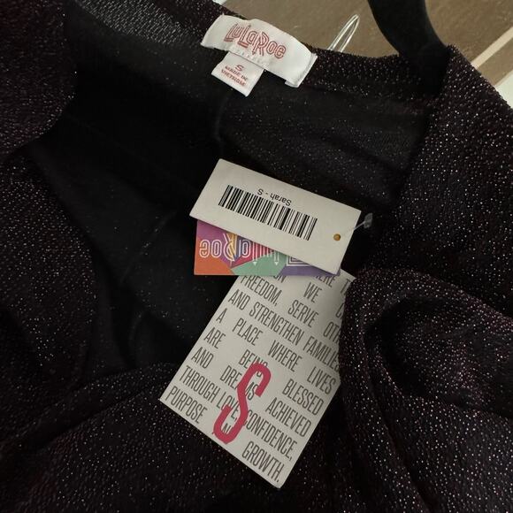 Lularoe Sarah Cardigan in Black Shimmer - Picture 9 of 9